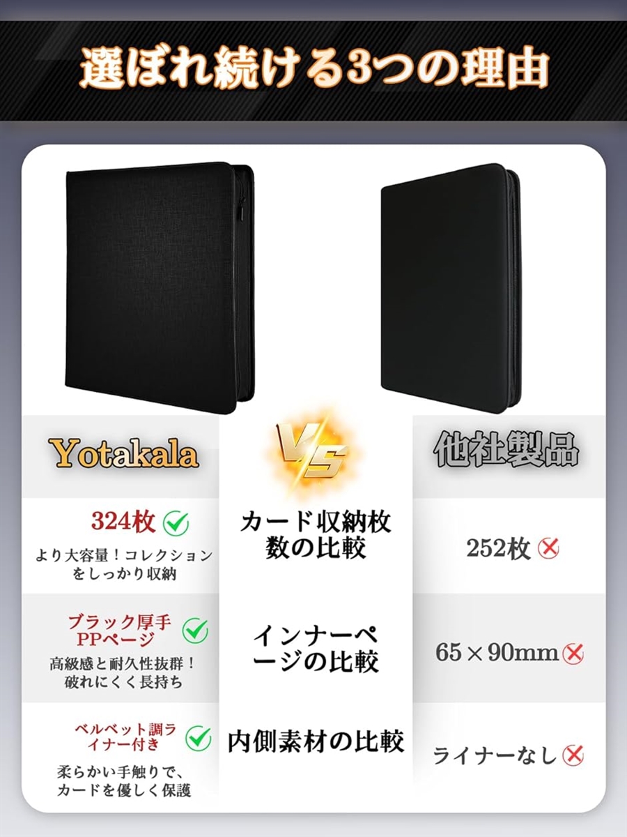 カードファイル 横入れ収納 大容量 トレカ カードアルバム 9ポケット