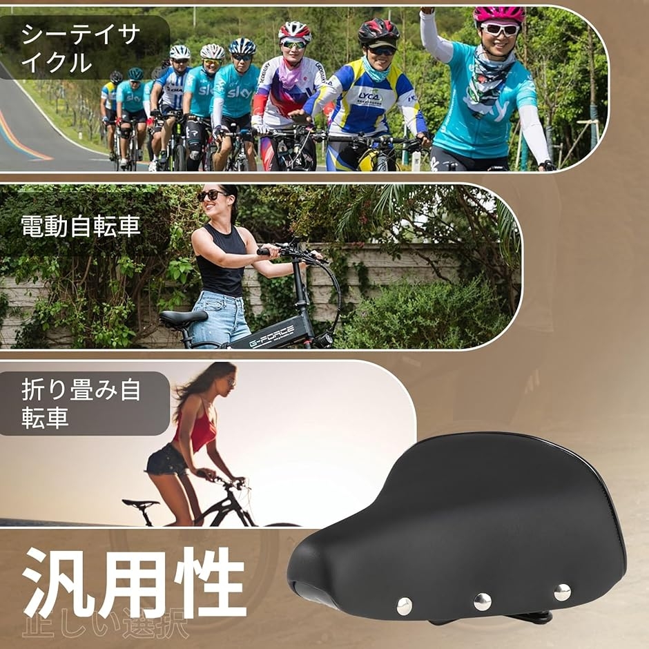 自転車用サドル 低反発素材 衝撃吸収設計 防水防滑 超極厚 痛くない