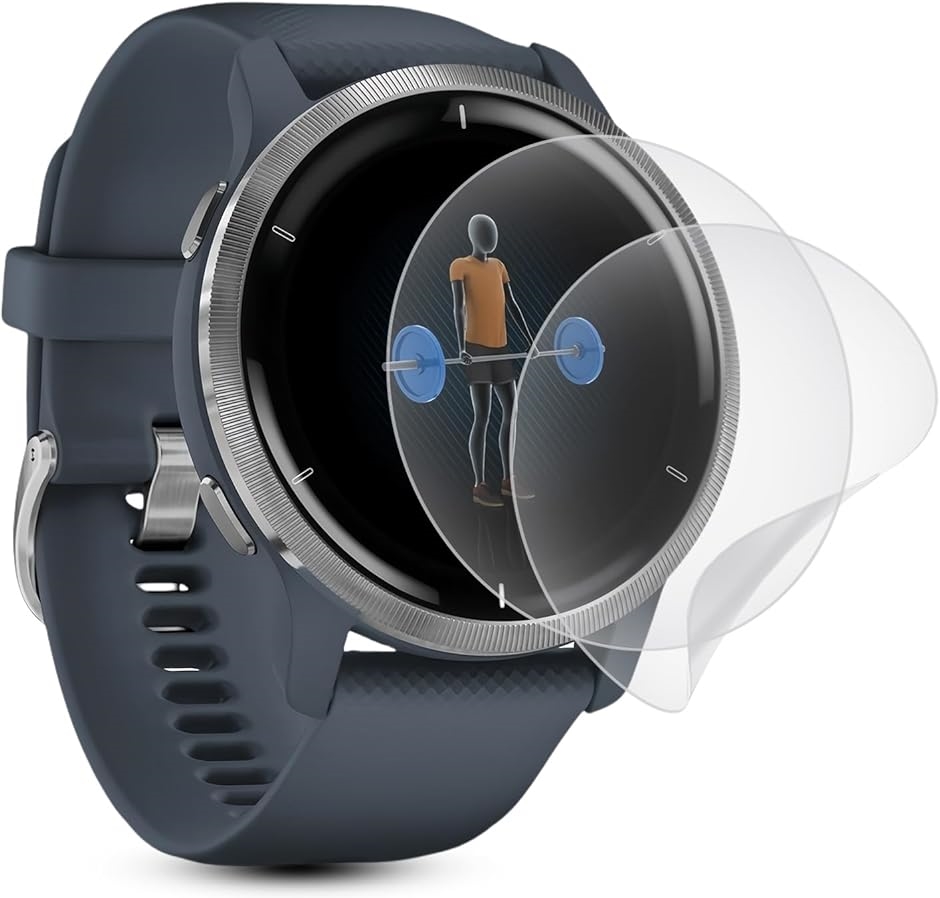 �A���`�O���A �t�B���� 2���Z�b�g�Ή� Garmin Venu �ی�t�B���� �� TPU�f�� for MDM(WDQ-AJK-0813)