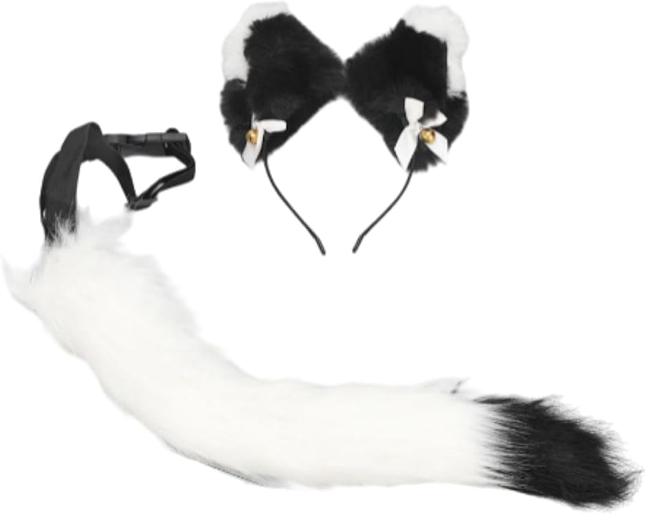 Yahoo! Yahoo!ショッピング(ヤフー ショッピング)猫 耳 コスプレ しっぽ セット ハロウィン 仮装 肉球 尻尾 小道具 アクセサリー ユニセックス 白（ ホワイト）