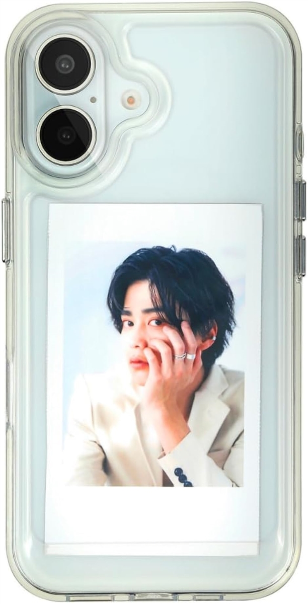 オーロラシート付き スマホケース iPhone の透明感》 可愛い 韓国