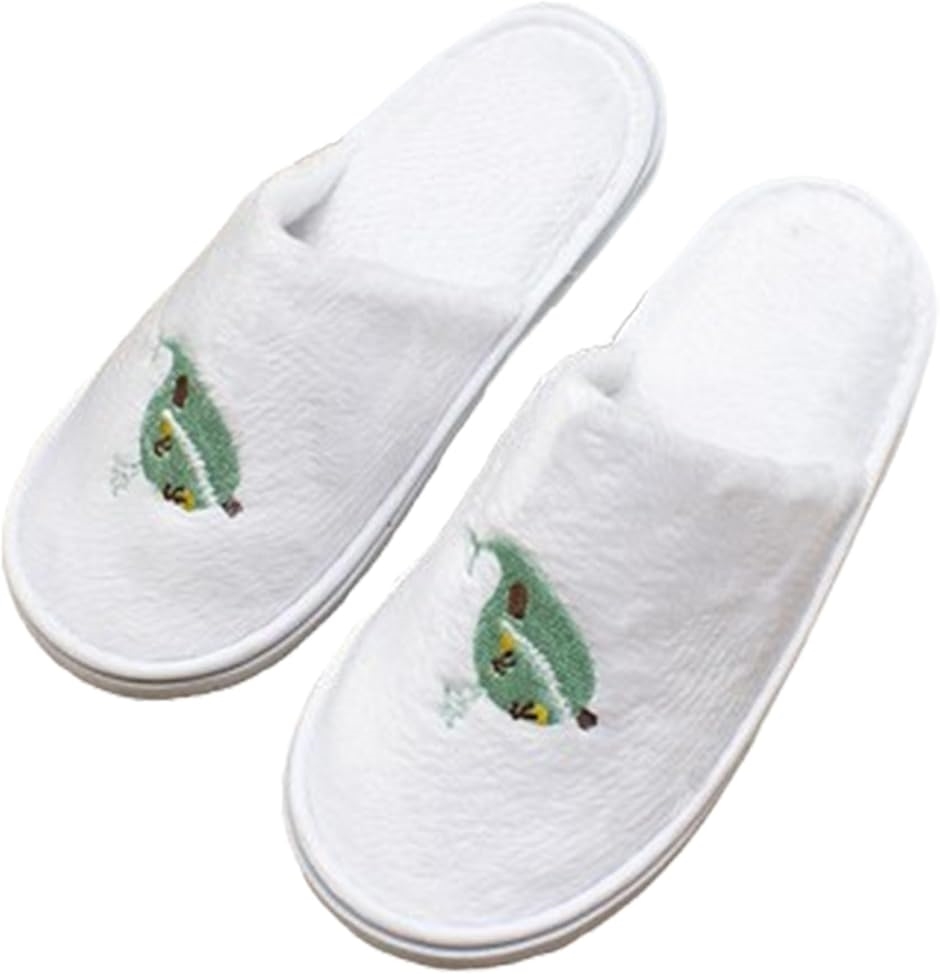 使い捨てスリッパ 子供 来客用スリッパ 5足セット 個包装 室内 業務用 機内用 入院 旅行 お風呂 MDM(ホワイト,  Free Size)