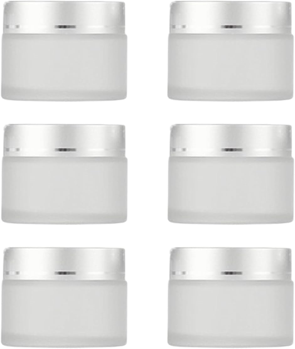 Yahoo! Yahoo!ショッピング(ヤフー ショッピング)クリーム容器 遮光瓶 ガラス 詰替え クリームケース 小分け 6個セット（50g）