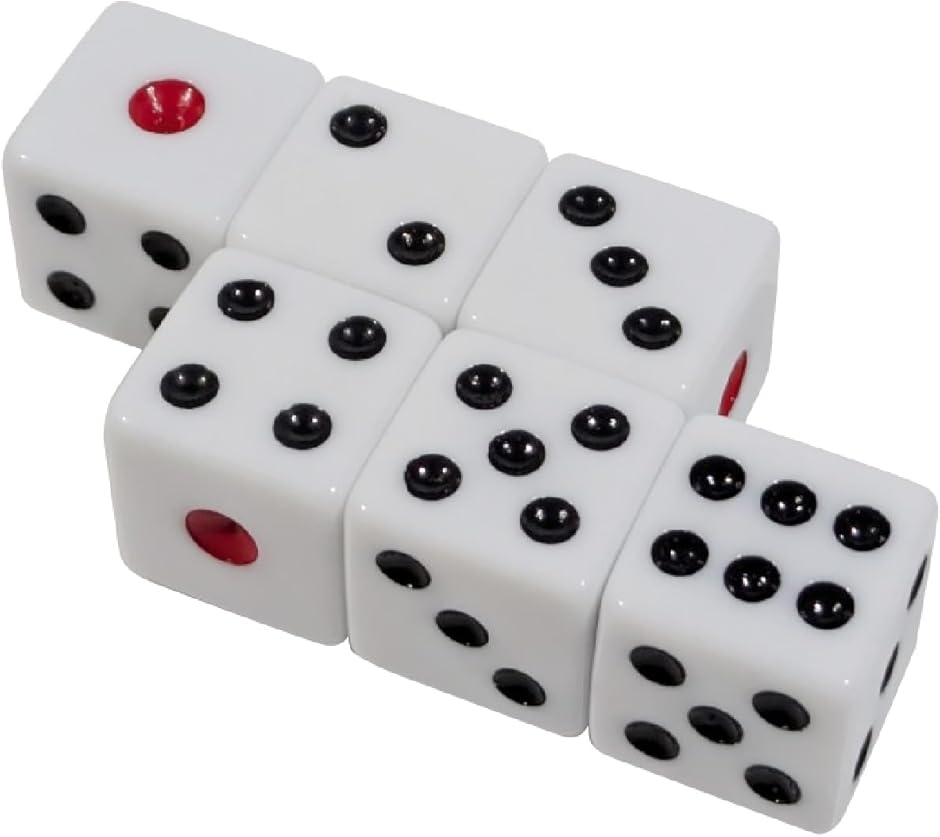 サイコロ 16mm ダイス dice さいころ チンチロリン (ホワイト (16mm