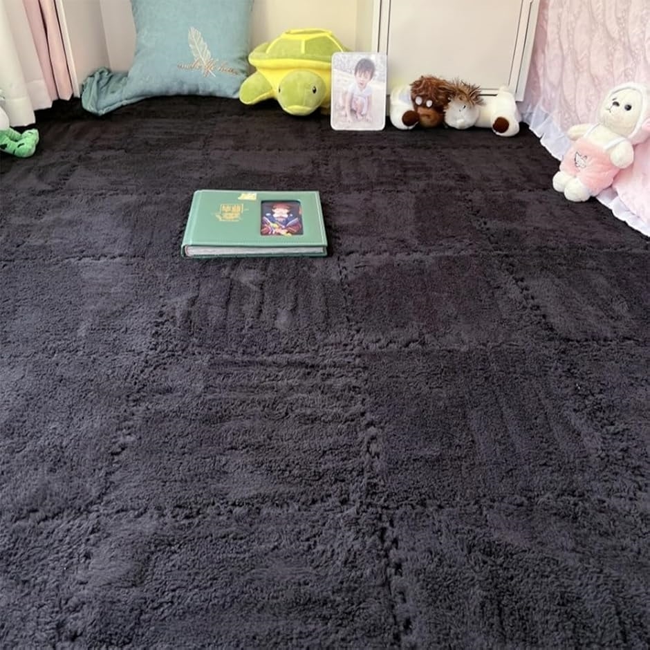 ラグマット　カーペット　ジョイントマット　マット　ブラック　絨毯　XL2 ラグマット カーペット ジョイントマット マット ブラック 絨毯 XL2