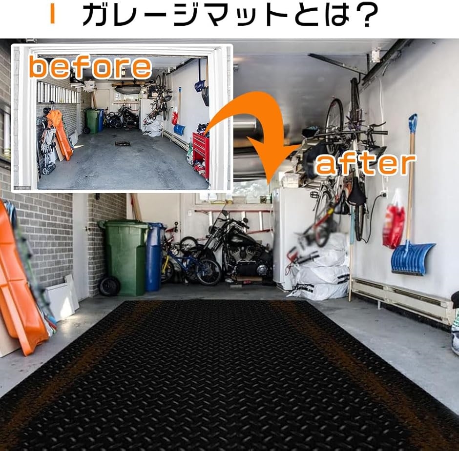 ゴムマット ガレージマット ゴムシート トラックゴムマット 荷台ゴムマット 表面滑り止め構造 絶縁 保護マット(ブラック, 5m ...
