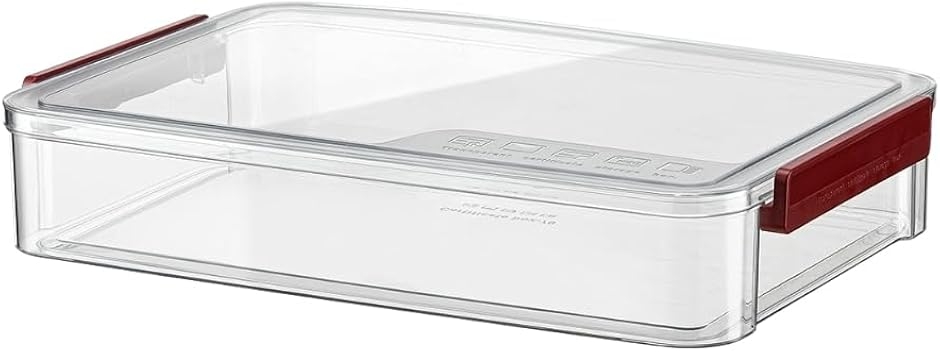 A4 ファイルケース 書類ケース プラスチックケース 小物 持ち運び 重ね置き可能 (レッド,  6cm)