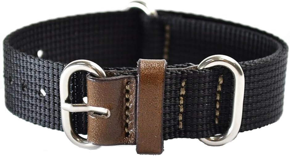 atelierCODEL nato ベルト 職人が付け心地を追求 腕時計 バンド ミリタリー(ブラック,  ラグ幅19ｍｍ/20ｍｍ)