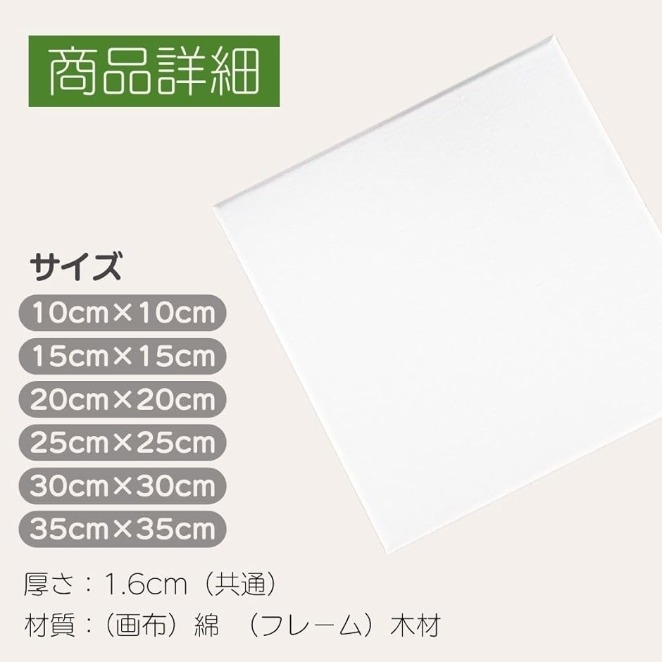 キャンバス 正方形 画材 フレーム 額縁 キャンバスボード 絵画 油絵 6