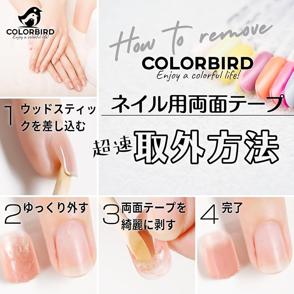 ネイルチップ 接着剤 両面テープ グルー グミ 粘着グミ 粘着剤 強力