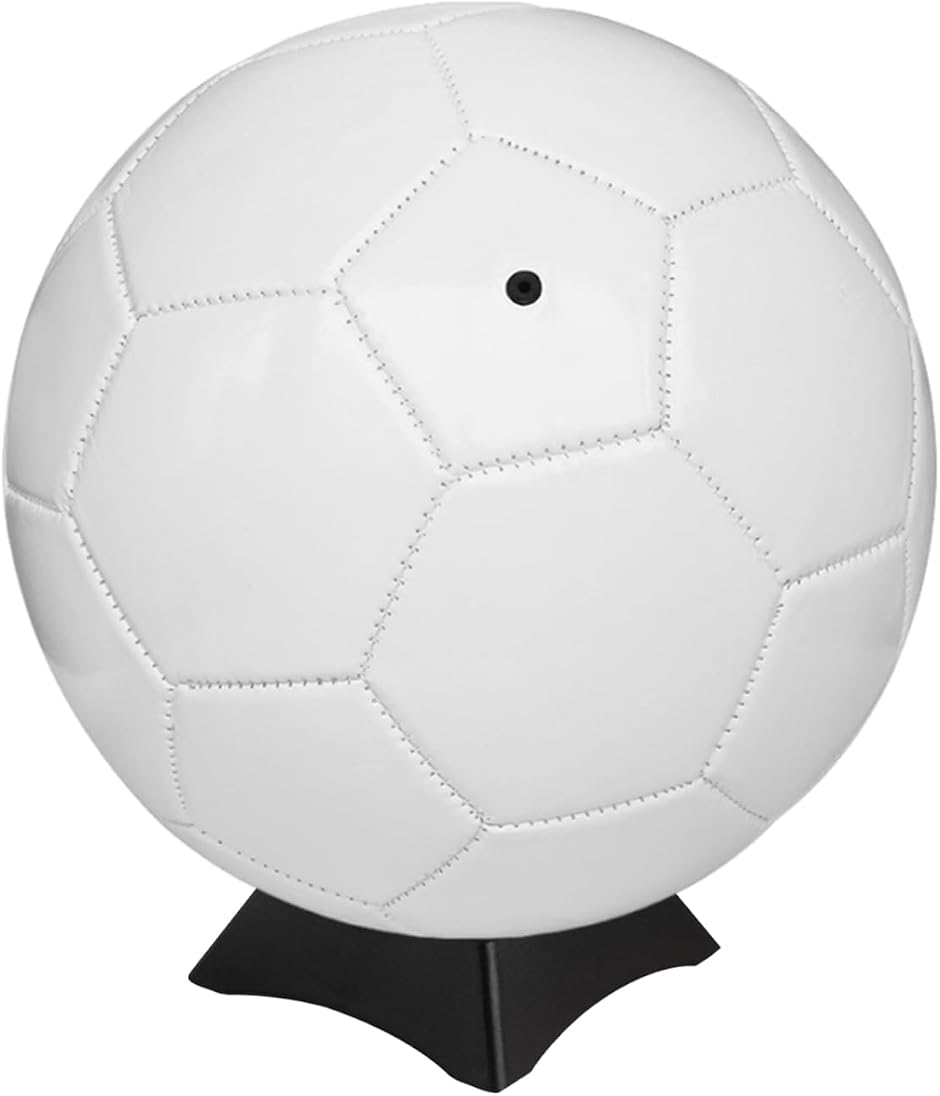 サインボール サッカー 記念 メッセージ 空気入れ 台座付き a511 (白
