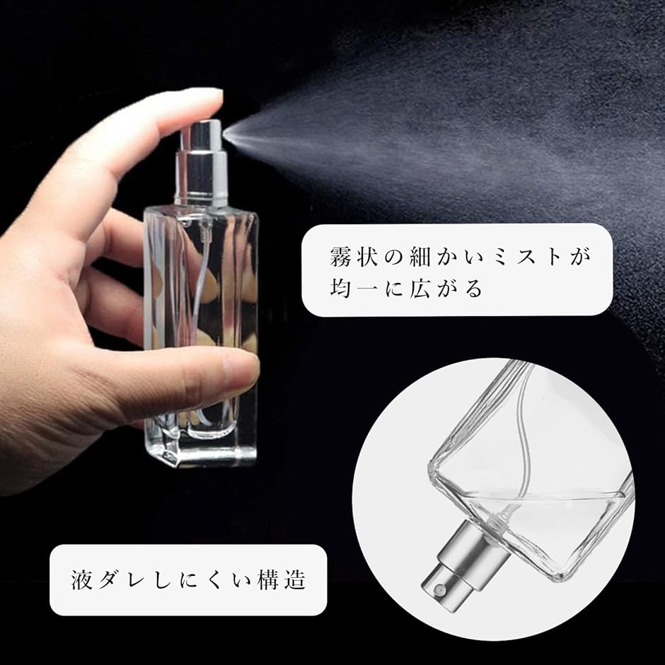 香水アトマイザー スプレーボトル 持ち運び ガラス 詰め替え ミニ