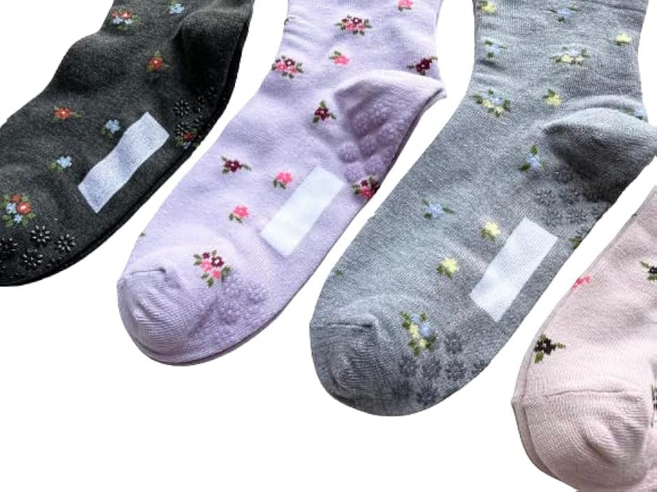 ソックス レディース 滑り止め付 5足 靴下 ...の詳細画像1