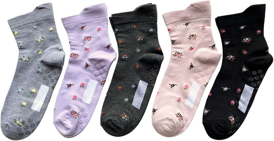 ソックス レディース 滑り止め付 5足 靴下 ...の詳細画像3