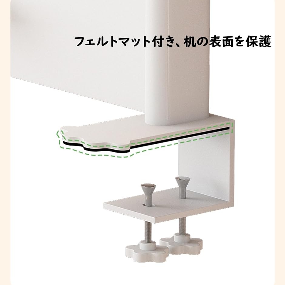 机上ラック 本棚 有孔ボード デスクシェルフ スチールラック デスク上置き棚 ブックスタンド (ホワイト,  3段、幅80x高さ95)の画像