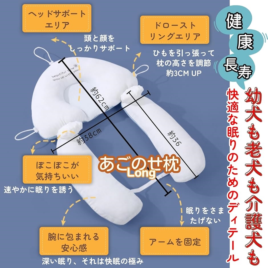 犬 あごのせ枕 介護用品 床ずれ防止 体位維持 抱き枕 リバーシブル