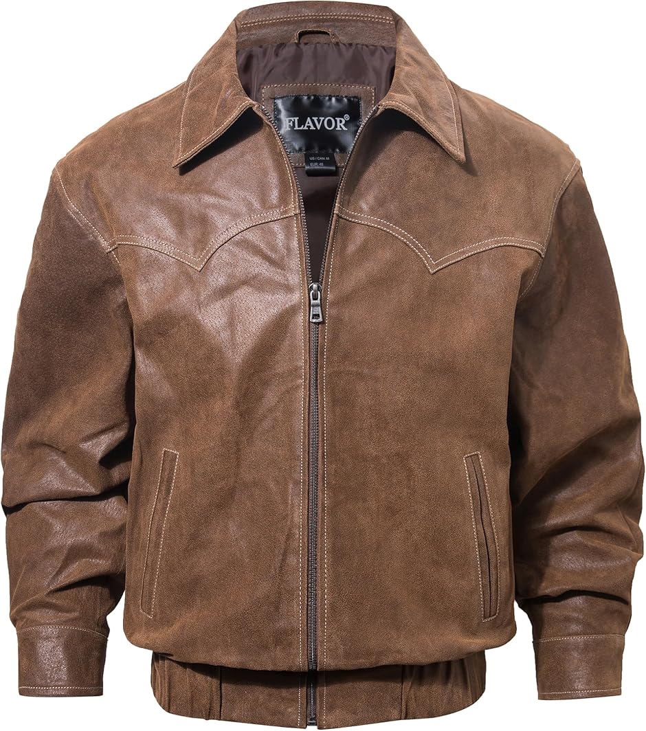 メンズ 本革 ボンバー レザー ジャケット カジュアル パイロット