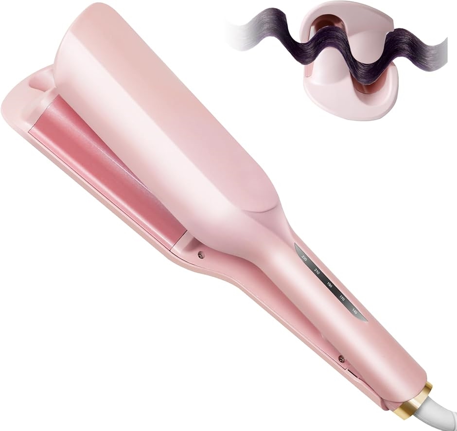 ヘアアイロン カール ウェーブアイロン 32mm 5段温度調節 140