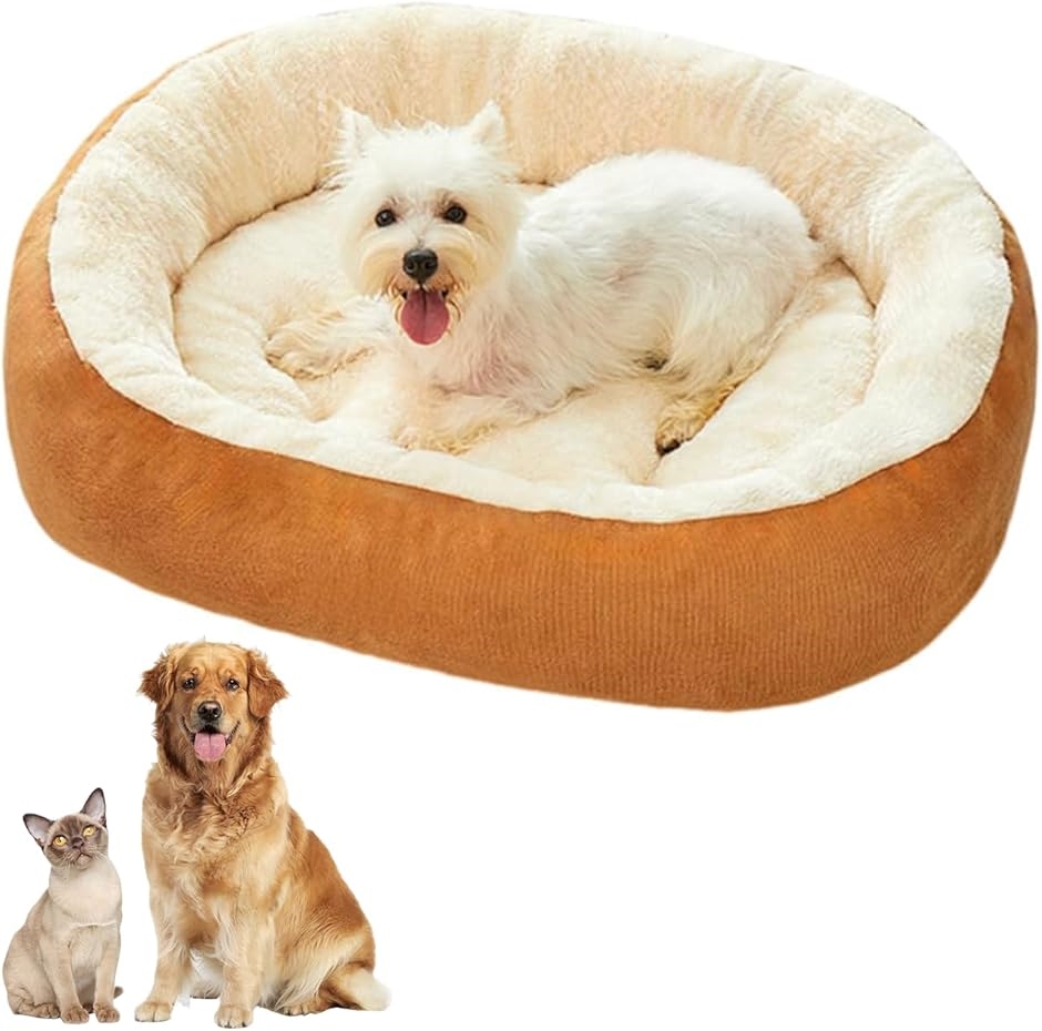 Yahoo! Yahoo!ショッピング(ヤフー ショッピング)猫 ベッド 犬 冬 ペットベッド ふわふわ クッション 通年 小中大型 猫用 リバーシブル ぐっすり眠る MDM（ライトブラウン,  XL）