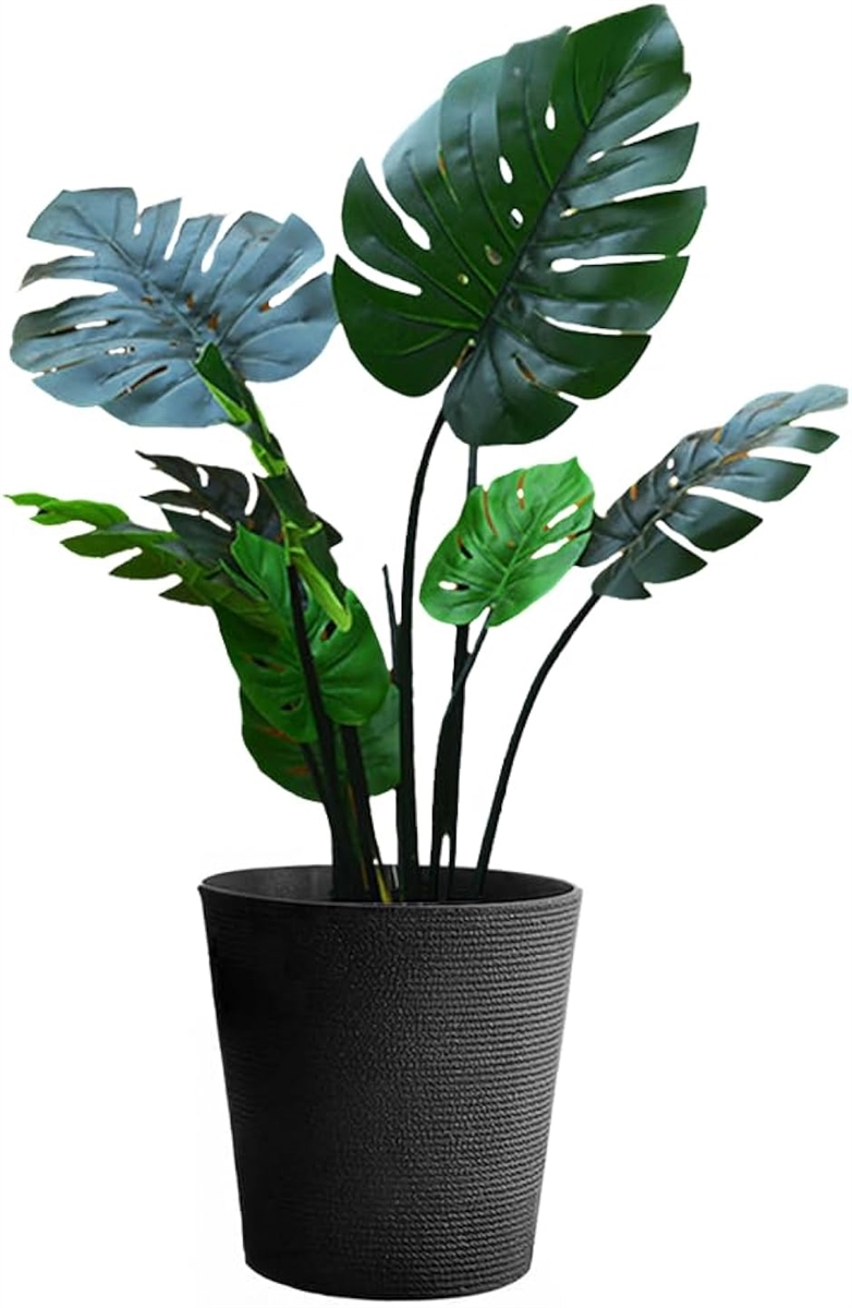 観葉植物 鉢 植木鉢 プラスチック 大型 おしゃれ 室内 プランター 軽量(ブラック,  深型)