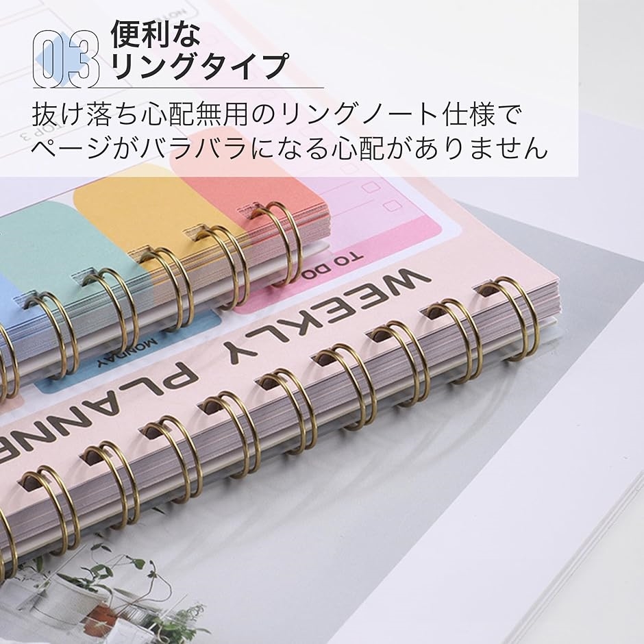 todoノート タスク管理 チェックリスト 目標達成 やることリスト 勉強手帳 スタディプランナー リングノート(デザインB) | ブランド登録なし | 03