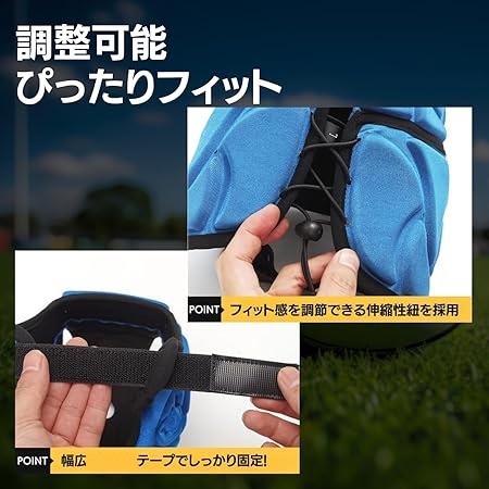 ラグビー ヘッドキャップ ヘッドギア 成人用 メンズ/レディース 男女兼用 頭保護 ラグビー用 プロテクター (ダークグレーカラフル) 関連画像3