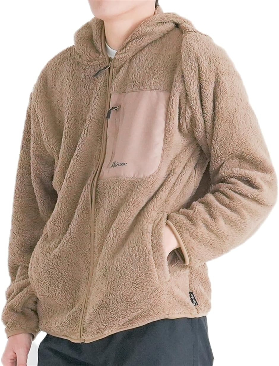もこもこ ボア フリース ジャケット メンズ ブルゾン コート 前開き 
