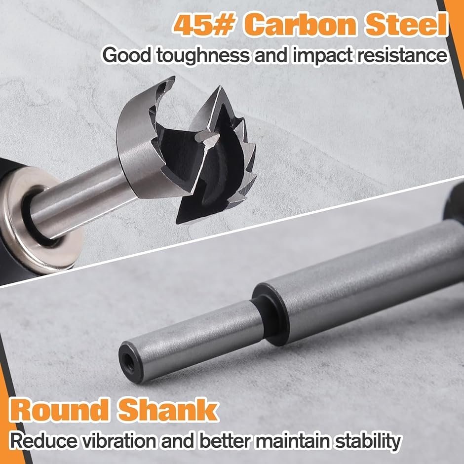 ボアビット セット 8本組 木工用ドリルビット 穴あけホールソー 竹用