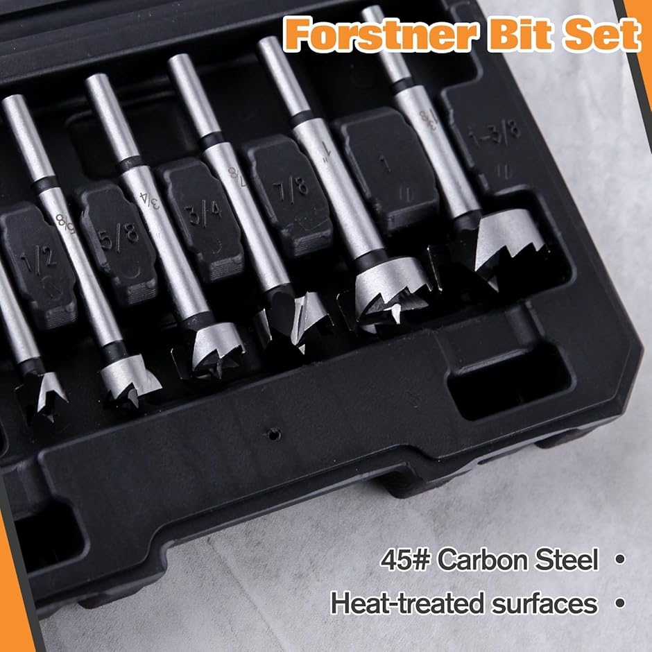 ボアビット セット 8本組 木工用ドリルビット 穴あけホールソー 竹用