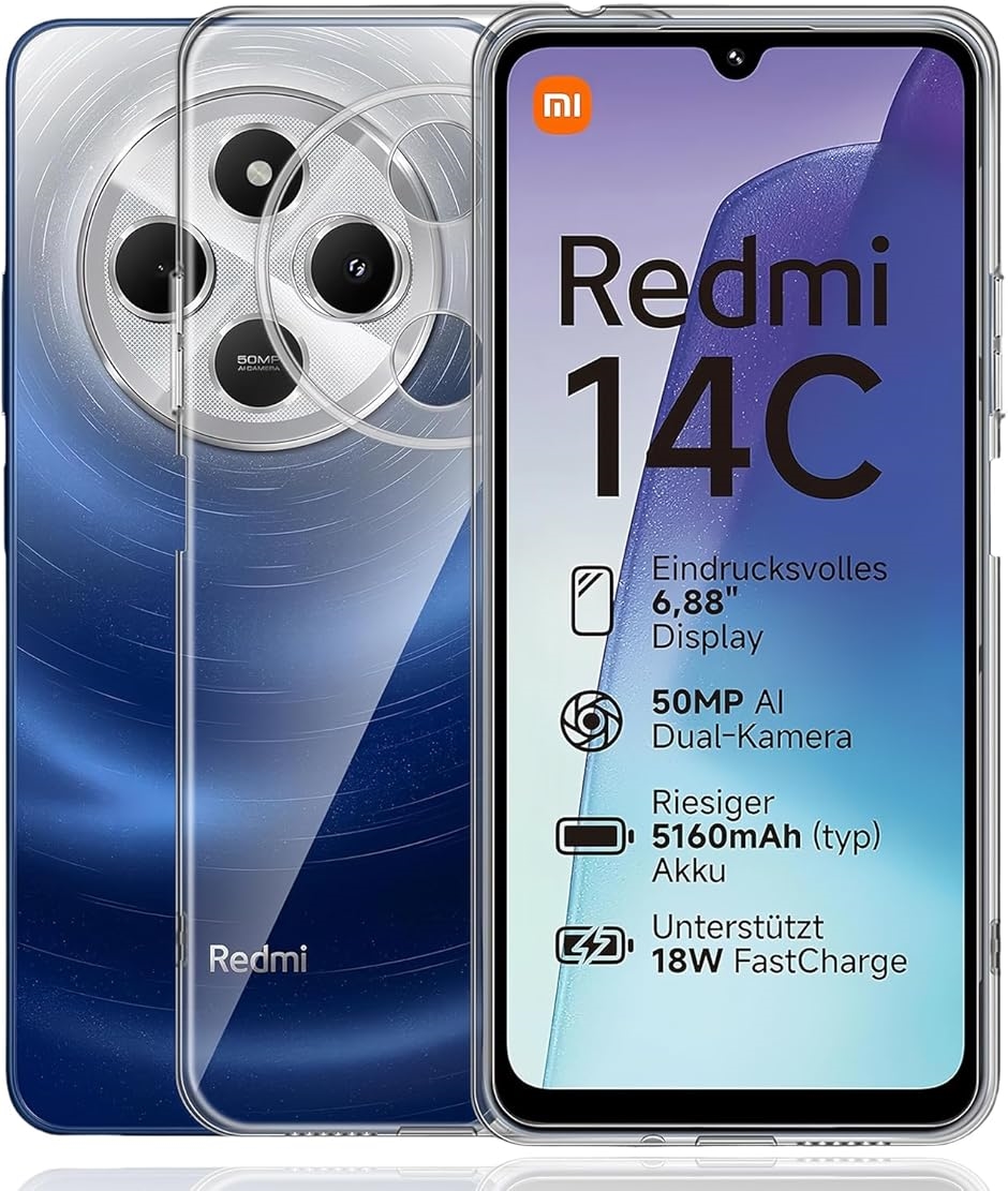 Xiaomi Redmi 14C �ϏՌ� �P�[�X �J�o�[ �X�g���b�v�z�[�� �N���A �w��h�~ �y�� ���^ MDM(YIL-COL-080)