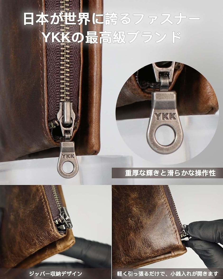 第三世代 財布 メンズ 二つ折り 本革 YKK製 牛革 大容量 小銭入れ