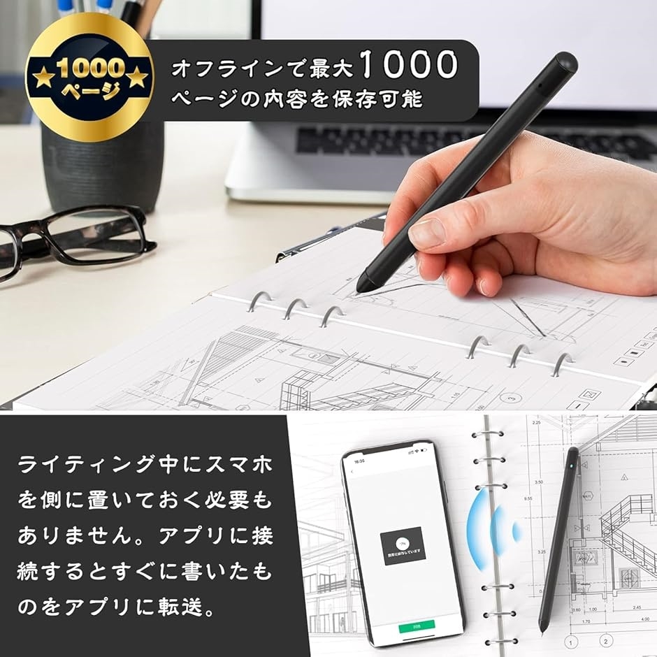 【新品、未使用】スマートペン 電子ノート デジタルパッドセット 66言語対応 特価セール】pen 4 スマートペン sync 電子ノート インク消せる