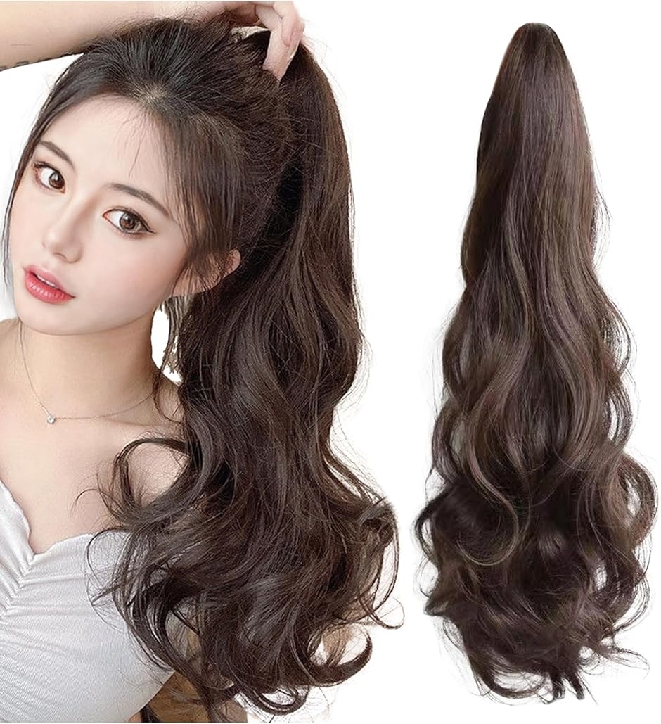 (新品)HairDre ダークブラウン クリップ式ウィッグ HairDre -ヘアドレウィッグ- 着画 ブラウン・ベージュ系