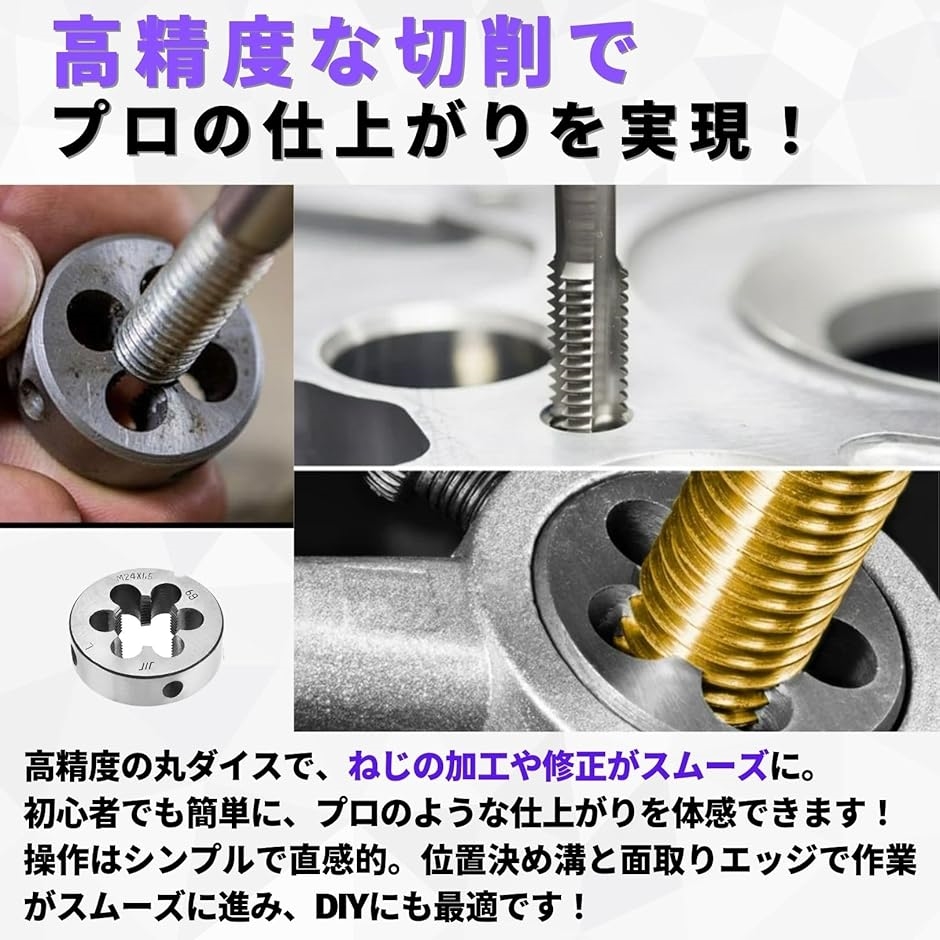 互換品】 丸ダイス ねじきりダイス タップダイスツール ネジ山修正