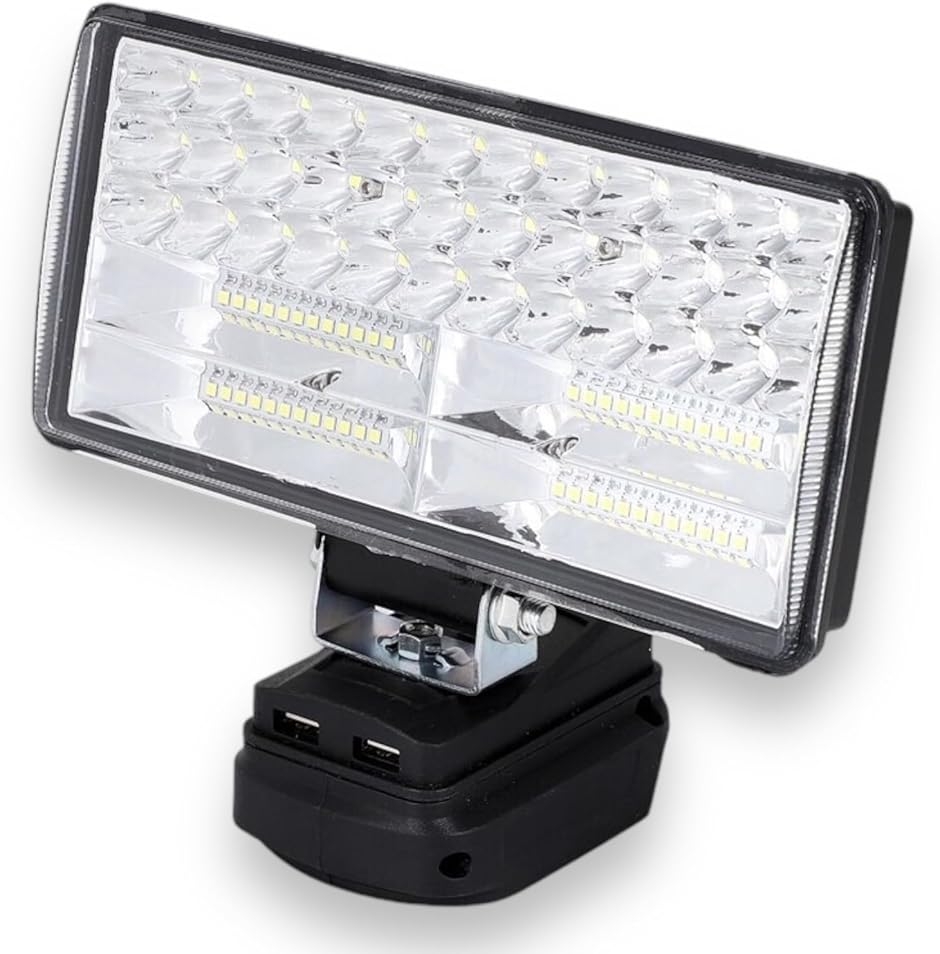 �݊��i �݊� Makita�p LED ���[�N���C�g �o�b�e���[�쓮�� �}�L�^�p �ЊO�i 180W USB �[�d �|�[�g �t�� (�N���A)