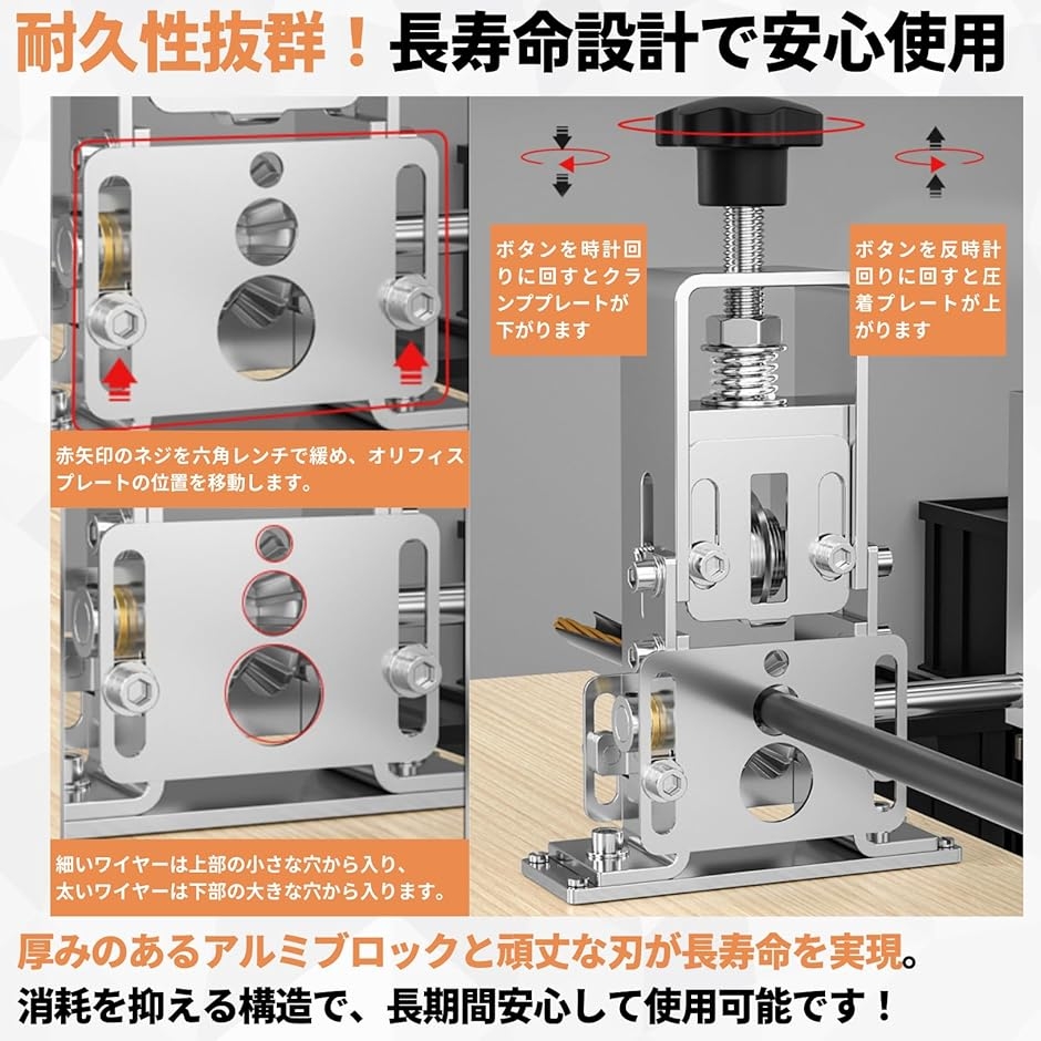 ワイヤーストリッパー 電線皮むき工具 ケーブル 手動 電線皮むき機 剥