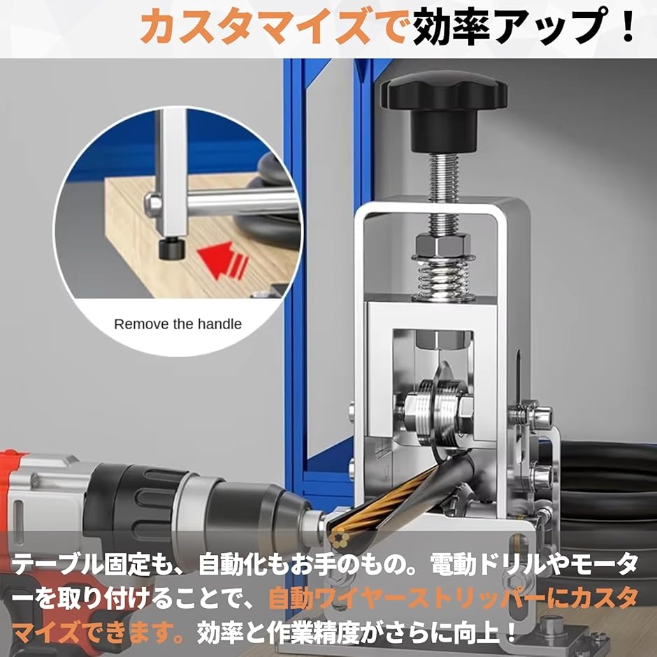 ワイヤーストリッパー 電線皮むき工具 ケーブル 手動 電線皮むき機 剥