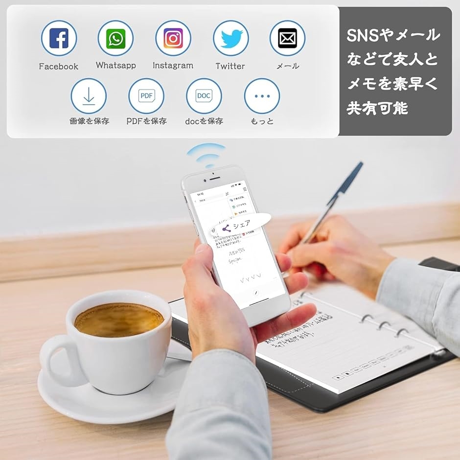 スマートペン 電子ノート デジタルパッドセット 66言語対応 OCR