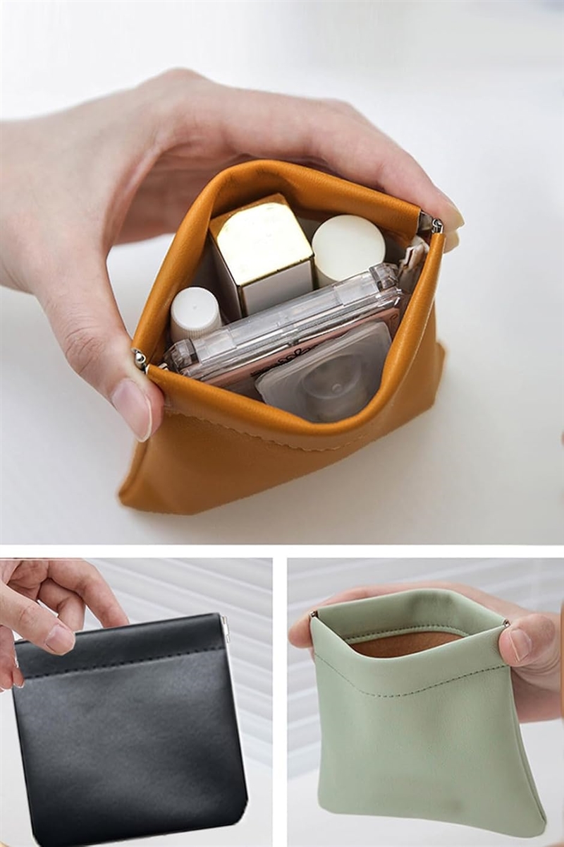 サニタリーポーチ 2個セット バネ口式 生理用 ナプキンポーチ イヤホン