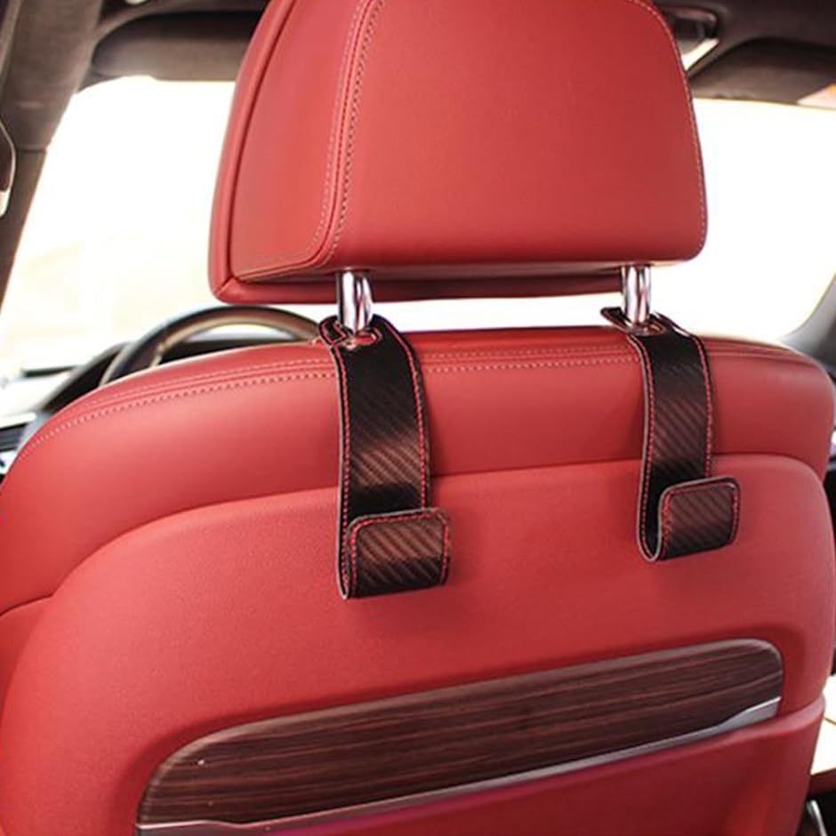 車用シートフック 2個セット 耐荷重30kg ヘッドレストフック 簡単取付