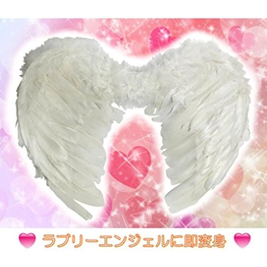 天使 3点セット 天使の羽、天使の輪、ハートステッキ コスチューム用小物 男女共用 R98(白) :2BB09TRB57:スピード発送 ホリック -  通販 - Yahoo!ショッピング