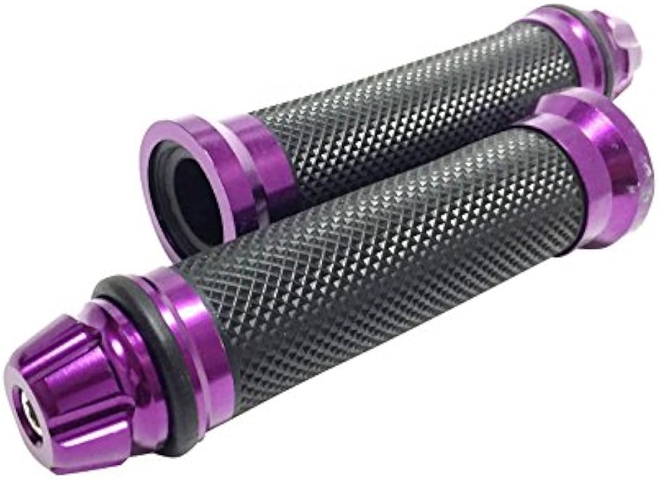 感触抜群. カスタム グリップ バーエンド 付属 アルミ バイク ハンドル φ 22.2 mm 341(パープル) | ブランド登録なし