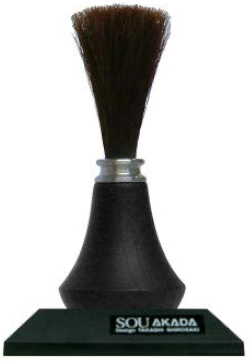 SOU AKADA パソコンブラシ デザイン・キーボードブラシ 黒 立てて置ける 台座付き( 黒,  W40xD40xH110mm)