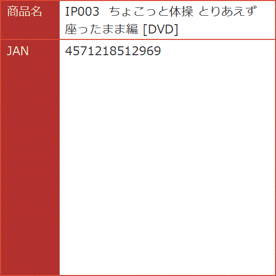 【Yahoo!ランキング1位入賞】IP003 ちょこっと体操 とりあえず座ったまま編 DVD MDM｜horikku｜04