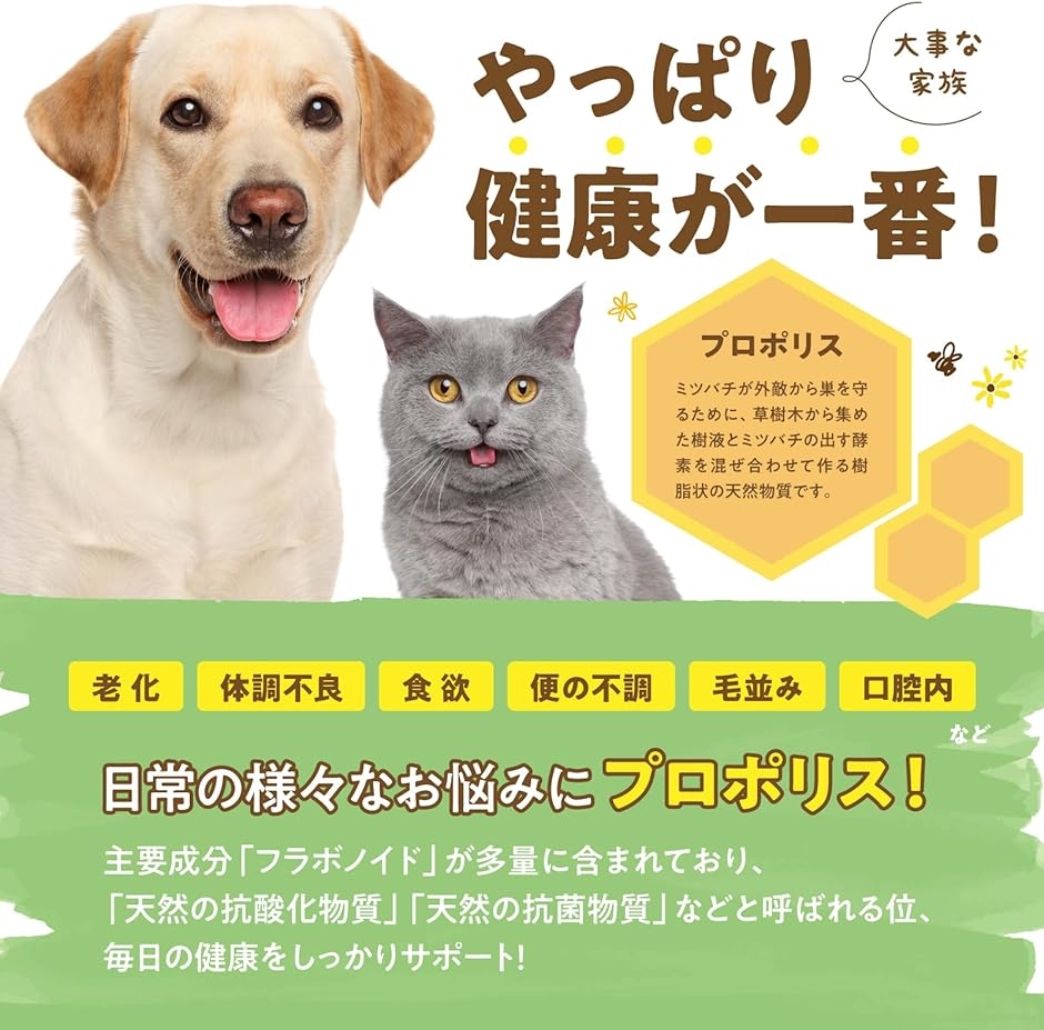 プロポリス スーパー for PETS ペット用 高濃度 サプリメント 猫 犬 ハムスター うさぎ 鳥 小動物( 30cc)｜horikku｜02