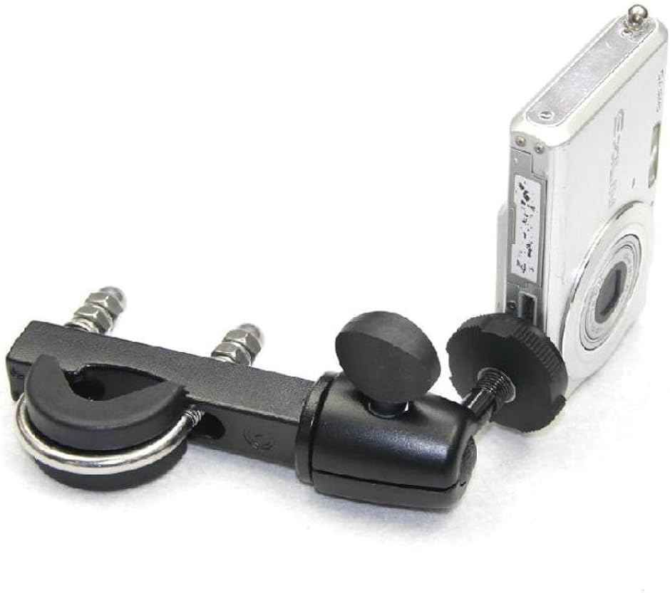 バイクカメラマウント カメラホルダー 自転車 ドライブレコーダーやナビの車載固定にも使えます ハンドルブラケット( がっちり固定)｜horikku｜06