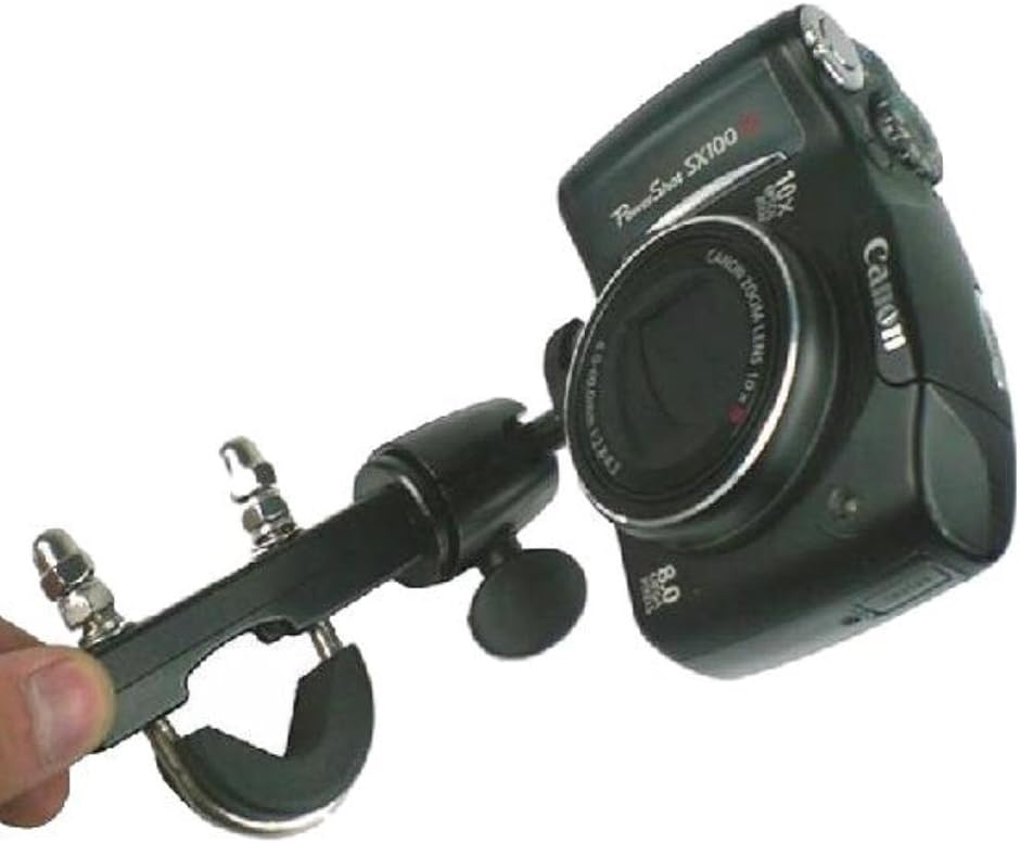 バイクカメラマウント カメラホルダー 自転車 ドライブレコーダーやナビの車載固定にも使えます ハンドルブラケット( がっちり固定)｜horikku｜07