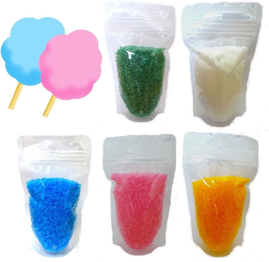 Yahoo! Yahoo!ショッピング(ヤフー ショッピング)わたあめ ざらめ 綿あめ 綿菓子 ザラメ わたあめ機 で簡単 わたがし 5色x各100gセット（100グラム （x 5））