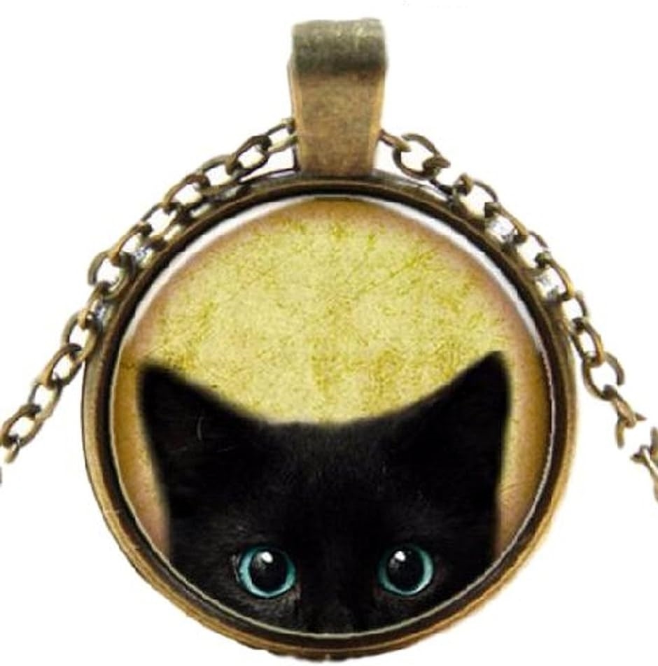 Yahoo! Yahoo!ショッピング(ヤフー ショッピング)ヨーロッパ アンティーク ネックレス かわいい 黒猫 おしゃれ（ ゴールド）