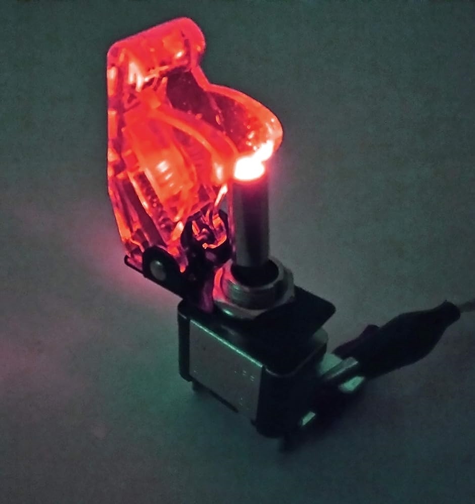 トグルスイッチ 12V 20A 5個セット LED搭載 3極タイプ( 赤色)｜horikku｜09